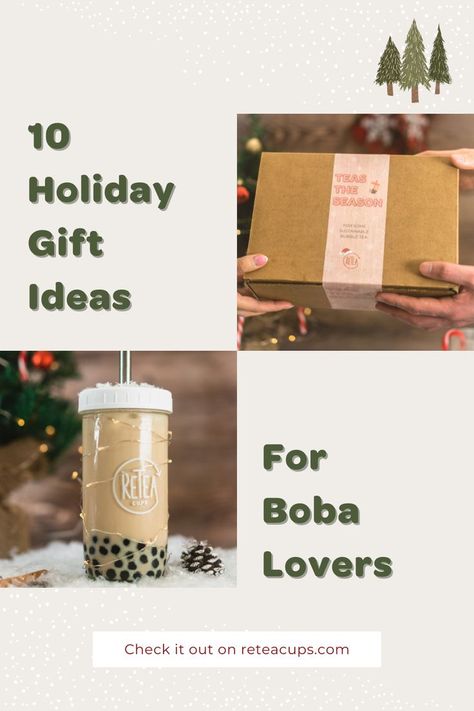 Cap: "10 Holiday Gift Ideas For Boba Lovers", bubble tea kit gift box and reusable bubble tea cup Do Not Fear, Bubble Tea, For Friends, Gift Shop, Gifts For Friends, Holiday Gifts, This Year, Bubbles, Gift Ideas