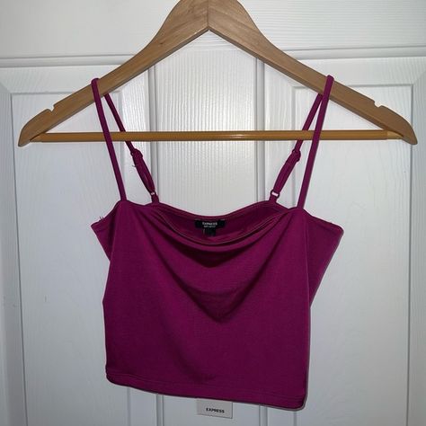 Body Contour silky square neck cropped cami. Pink. Magenta. Magenta Top, Sparkle Top, Body Contour, Cropped Cami, Body Contouring, Strawberry Shortcake, Pink Tops, Square Neck, Polyester Spandex