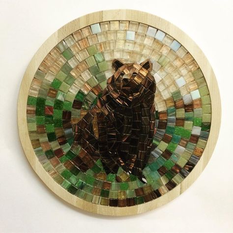 Portrait Mosaic, Abstract Mosaic Art, Bear Portrait, Mosaic Furniture, Abstract Mosaic, Micro Mosaic Jewelry, Mosaic Jewelry, Mosaic Animals, Micro Mosaic