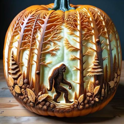 Audio: Book 2 of The Sasquatch Message to Humanity, complete reading Halloween Pumpkins Carvings Designs, Chainsaw Sculpture, Bigfoot Art, Scary Halloween Pumpkins, Pumpkin Carving Contest, Pumpkin Carving Designs, Wiccan Magic, Halloween Pumpkin Designs, Halloween Pumpkins Painted