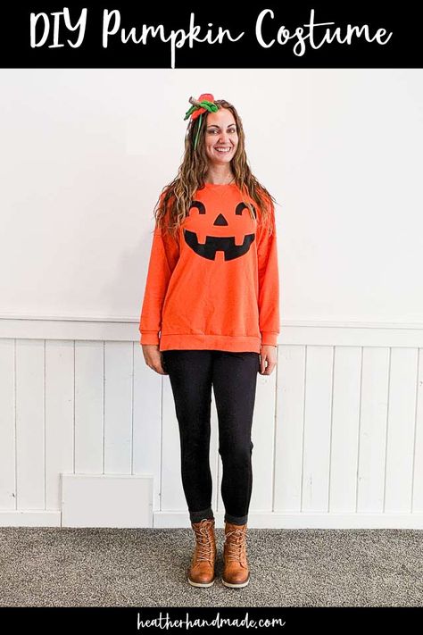 Pumpkin Custome Halloween Women, Pumpkin Costume Ideas, Diy Pumpkin Costume, Adult Pumpkin Costume, Jack O Lantern Diy, Jack O Lantern Costume, Pumpkin Halloween Costume, Halloween Craft Projects, Pumpkin Outfit