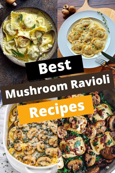 TOP 15 MUSHROOM RAVIOLI RECIPES FOR FLAVOR Mushroom Ravioli Filling Recipe, Homemade Mushroom Ravioli Recipe, Frozen Mushroom Ravioli Recipes, Chicken Mushroom Ravioli, Beef Wellington Ravioli, Mushroom Ravioli Soup, Sauce For Mushroom Ravioli, Mushroom Ravioli Filling, Ravioli Filling Ideas