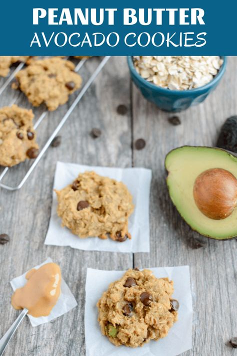 Avocado Peanut Butter, Low Fat Cake, Low Carb Bars, Avocado Cookies, Healthy Afternoon Snacks, Cookies Healthy, Baking Soda Uses, Afternoon Snack, Avocado Recipes