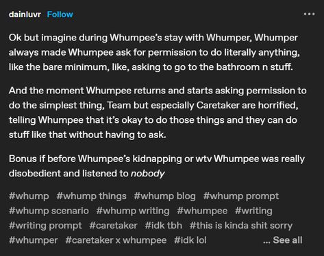 Whumpee X Whumper, Whumpee X Caretaker Prompts, Whump Prompts Caretaker, Whumpee And Caretaker Prompts, Writing Prompts Whump, Whumpee Prompts, Whump Prompts, Tumblr Writing, Fanfic Ideas