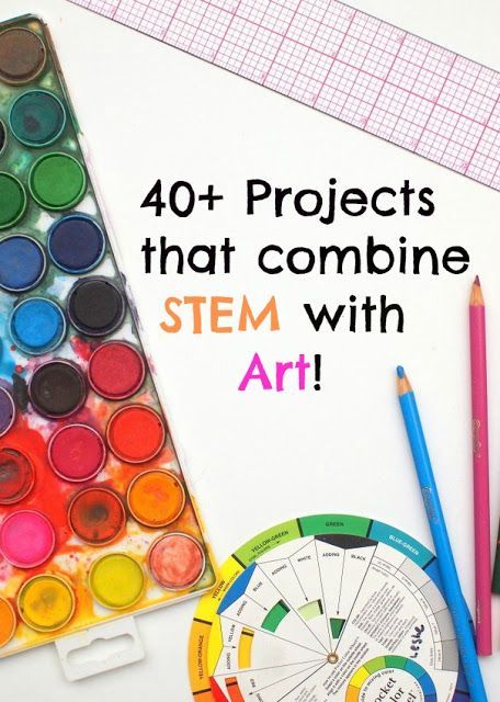 40+ Projects that combine STEM with Art- Great resource for art teachers and crafty folks who want to encourage STEM learning too! Steam Kindergarten, Steam Lessons, Stem Art, Steam Art, Steam Ideas, Steam Projects, Stem Ideas, Steam Education, Maker Space