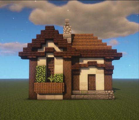 Small House Designs Minecraft, Medieval Minecraft Houses Easy, Minecraft Small House Layout, Tiny Minecraft House Ideas, Small Houses Minecraft Ideas, Small Beginner Minecraft House, Small Cottages Minecraft, Simple But Cute Minecraft Houses, Cute Small Mc House