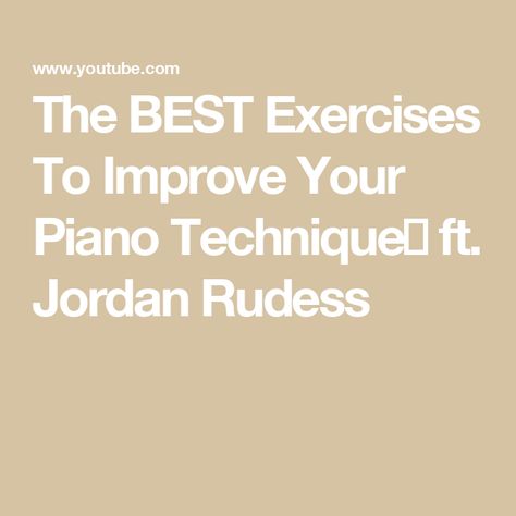 The BEST Exercises To Improve Your Piano Technique🔥 ft. Jordan Rudess Piano Technique Exercises, Piano Technique, Jordan Rudess, Dream Theater, Best Exercises, Music Theory, Theater, Piano, Improve Yourself