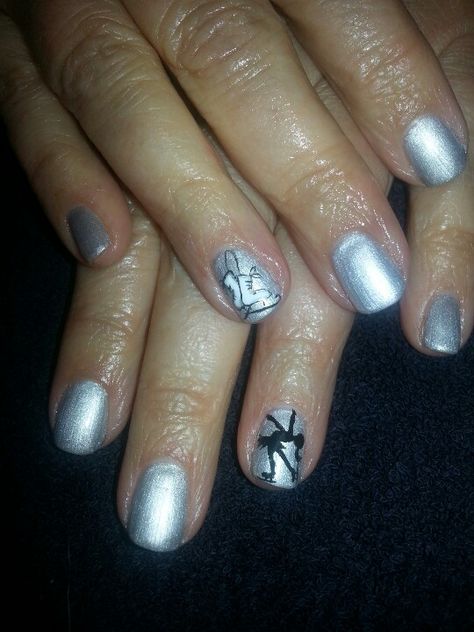 Silver Shellac Figure Skating nails Figure Skating Nails, Kids Bob Haircut, Kids Bob, Super Cute Hairstyles, Faux Hawk Hairstyles, Ideas Para Uñas, Cool Short Hairstyles, Bow Hairstyle, Kids Hair Cuts