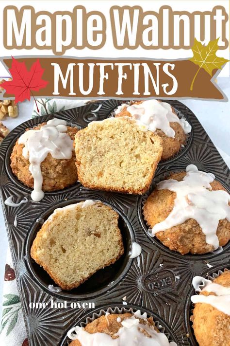 Bake a batch of these tender Maple Syrup Walnut Muffins to enjoy with your morning cup of tea or coffee. These muffins are easy to make with a buttery maple flavor. Brunch Ideas Christmas, Christmas Brunch Menu Ideas, Brunch Menu Ideas Easy, Streusel Topping For Muffins, Flaky Buttermilk Biscuits, Christmas Brunch Menu, Maple Syrup Glaze, Muffins For Breakfast, Cranberry Baking