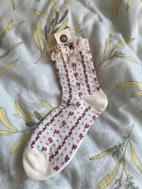 i bought these super cute socks :D #socks #floral #socksdesign #footwear #cottagecore #aesthetic #spring #summer #lace #flowers #fashion #outfits Cute Socks Aesthetic, Pretty Socks, Socks Aesthetic, Ruffle Socks, Flower Socks, Floral Socks, Ruffled Socks, Flowers Fashion, Aesthetic Spring