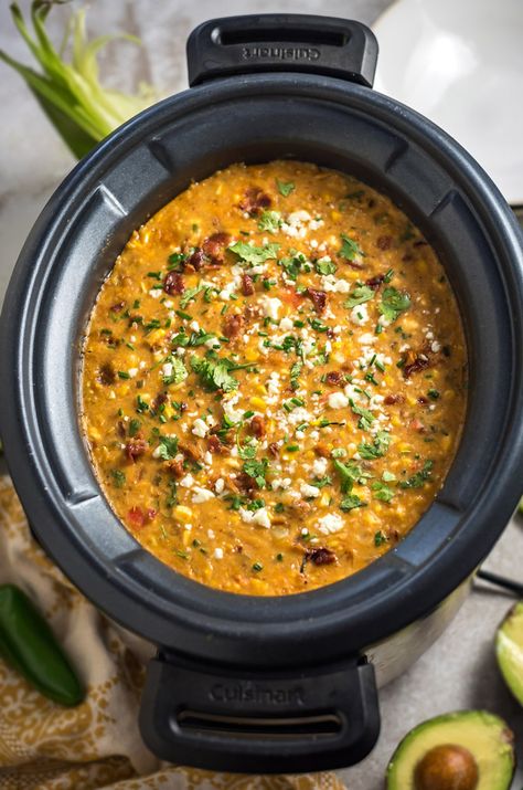 Vegetarian Slow Cooker, Corn Chowder With Chorizo, Slow Cooker Mexican Chicken Corn Chowder, Southwest Soup Crockpot, Southwestern Corn Chowder, Slow Cooker Corn Chowder Vegetarian, Chicken Chowder, Corn Chowder, Crock Pot Soup