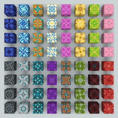 Minecraft Terracotta House, Captain Sparklez, Minecraft Floor Designs, Minecraft Circles, Terracotta And Green, Walls Ideas, Anime Pixel, Minecraft Interior, Minecraft Blocks