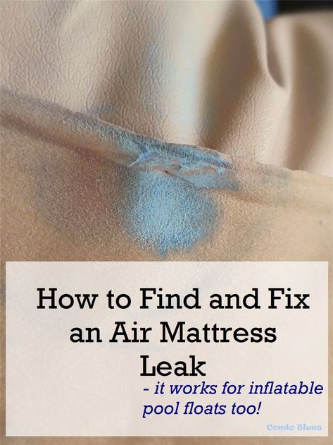 how to fix a leaky air mattress, air bed, or pool float the quick and easy way Air Mattress Hacks, Dollar Tree Furniture, Mattress Stain, Diy Mattress, Serta Mattress, Blow Up Beds, Mattress Stains, Patch Hole, Mattress Bed