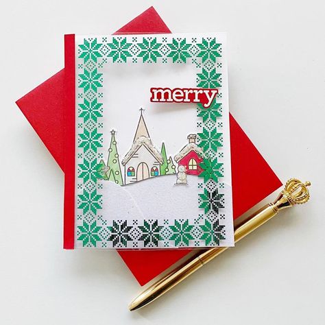 Susan R. Opel’s Instagram profile post: “My Christmas card stash is growing, slowly but surely! ❤️🤍💚 This one is pretty fun… I used the Christmas Sweater Acetate from Simon Says…” Shrink Plastic, Paper Organization, Simon Says Stamp, Simon Says, Felt Fabric, Stamp Design, Holly Jolly, Clear Stamps, 100 Percent