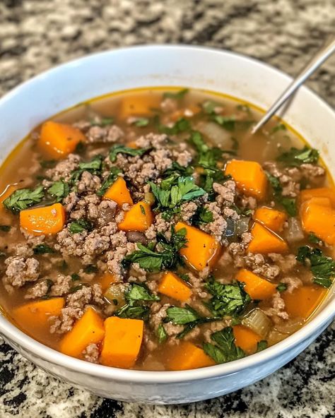 Soup For Dogs Recipe, Homemade Dog Meals, Soup For Dogs, Beef And Sweet Potato, Healthy Homemade Dog Food, Dog Meals, Dog Treats Recipes, White Fang, Homemade Bone Broth