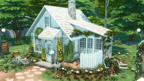 Sims 4 Ideas, Sims 4 House Ideas, Sims 4 Interior, Cottagecore Farm, Sims 4 Cottage, Cottagecore House, Sims 4 House, Tiny House Cottage, Beach House Aesthetic