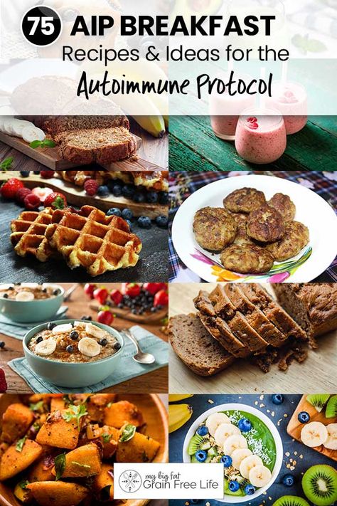 75 AIP Breakfast Recipes & Ideas for the Autoimmune Protocol Autoimmune Paleo Breakfast, Aip Breakfast Ideas, Autoimmune Protocol Breakfast, Aip Diet Breakfast, Aip Breakfast Recipes, Elimination Diet Breakfast, Aip Recipes Autoimmune Protocol, Autoimmune Protocol Diet Recipes, Paleo Breakfast Recipes