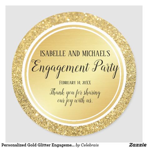 Engagement Stickers, Engagement Party Decorations Diy, 50 Anniversary, Number 50, Glitter Frame, Stickers Design, Engagement Party Decorations, Engagement Party Wedding, Gold Number