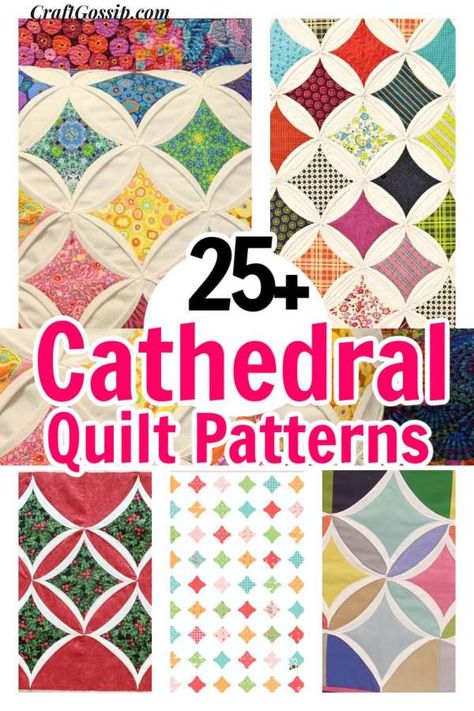 25 Cathedral Church Window Quilt Patterns – Quilting Church Quilt Block Pattern, Cathedral Quilt Block, Cathedral Quilt Pattern, Stained Glass Window Quilt Pattern, Cathedral Window Quilt Pattern Free, Cathedral Window, Quick Quilt Patterns Free, Cathedral Window Quilt, Cathedral Windows Quilt