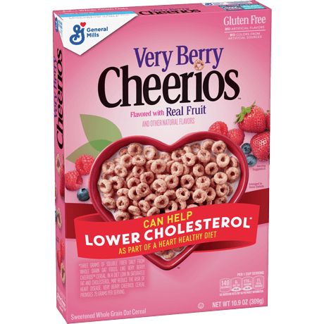 Very Berry Cheerios | Gluten Free Oat Cereal | Cheerios Healthy Trail Mix, Cheerios Cereal, Gluten Free Cereal, Honey Nut Cheerios, Whole Grain Cereals, Oat Cereal, Healthy Cereal, General Mills, Cereal Bars