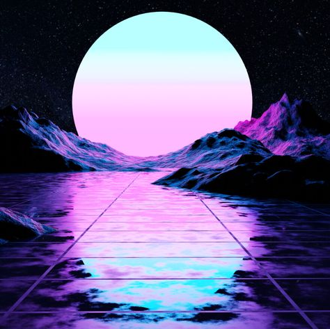 Kpop Backgrounds, Futuristic Aesthetic, Aesthetic Space, Vaporwave Aesthetic, Album Art Design, New Retro Wave, Cyberpunk Aesthetic, Glitch Art, Stage Set