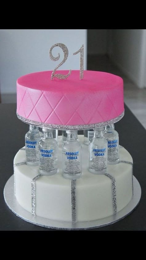 cool birthday cakes for 21st birthday Cakes For 21st Birthday, Liquor Cake, Alcohol Cake, 30 Cake, 18th Cake, 21st Bday Ideas, Bottle Cake, 21st Cake, 21st Birthday Cakes