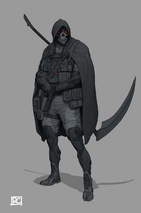 ArtStation - Dusk Unit Reaper Soldier Reaper Soldier, Guerriero Samurai, Futuristic Armour, Future Soldier, Arte Robot, Cyberpunk Character, Superhero Design, Cyberpunk Art, Armor Concept