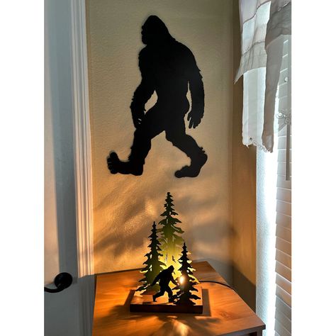 Sasquatch Art, Decorative Wall Sculpture, Forest Lodge, Cabin Bathroom, Western Americana, Lodge Cabin, Lampe Decoration, Decor Themes, Loving Friends