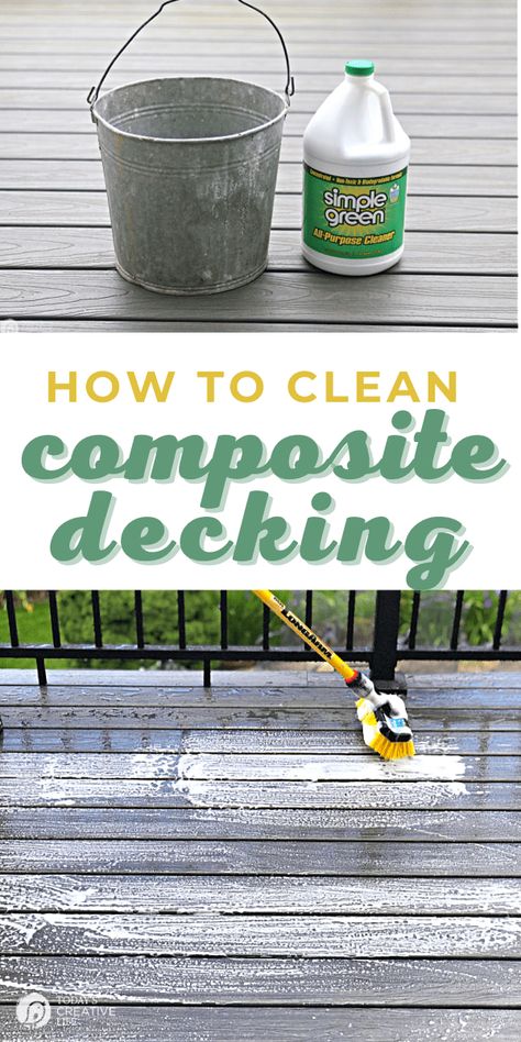 How To Clean A Deck, How To Clean Deck Wood, Cleaning Trex Decking Outdoor, Can You Paint Composite Decking, How To Clean Trex Decking, Deck Cleaning Solution Diy, How To Clean Composite Decking, Cleaning Trex Decking, Cleaning Deck Wood