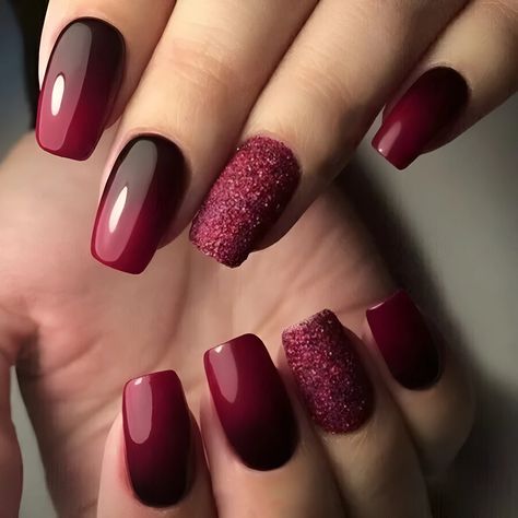 New Nail Colors, Unghie Sfumate, Nails 2018, Nail Art Images, Manicure Nail Designs, Colorful Nails, Nail Art Ombre, Makeup Tutorial Video, Burgundy Nails