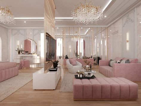 Girly Bedrooms, Dream Penthouse, Amazing Bedrooms, Royal Bedroom Design, Mansions Interior, Fancy Bedroom, Luxury Mansions, Salon Suites Decor, Luxury Room Bedroom