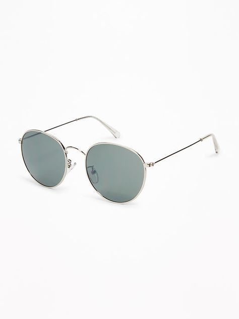 Old Navy Retro Round Wire-Frame Sunglasses for Women Affordable Round Frame Metal Sunglasses, Modern Round Metal Frame Sunglasses, Modern Metal Frame Round Sunglasses, Silver Round Frame Metal Sunglasses, Wire Sunglasses, Wire Frame Sunglasses, Retro Round Frame Metal Sunglasses, Summer Shopping List, Summer Shopping