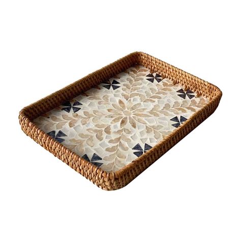 Xhegex Rattan Shells Color Storage Tray for Living Room, Luxury Picnic and Dried Fruit Serving, Restaurant Coffee Table Decoration, Multi-Functional Woven Organizer - Walmart.com Dry Fruit Tray, Tray For Coffee Table, Tea Display, Woven Trays, Luxury Picnic, Rattan Tray, Coffee Tray, Heart Shaped Bowls, Fruit Serving