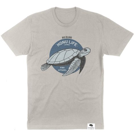 Honu Life Short Sleeve Tee in Cool Grey The Honuʻs (sea turtle) life is woven into the fabric of Hawaii living. They are very special creatures and symbolize longevity, safety, and mana (spiritual energy). This short sleeve tee honors this beautiful sea creature. With a cool grey background and blue circle, the sea turtle graphic pops out for a great visual. This makes a great memento or gift. Product Details 100% combed ringspun cotton fine jersey Heather Gray 90 Cotton/10 Poly Fabric laundered Skater Fits, Hawaii Living, Turtle Graphic, Turtle Shirts, Beautiful Sea Creatures, Trendy Outfits For Teens, Fits Clothes, Blue Circle, Spiritual Energy