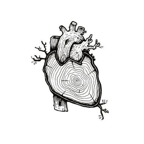 Kunst Tattoos, Handpoke Tattoo, Geniale Tattoos, Object Drawing, 1 Tattoo, Human Heart, Heart Tree, Nature Tattoos, Anatomy Art