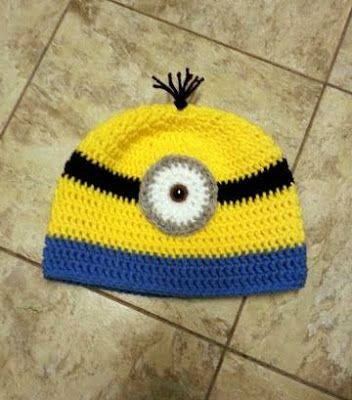 Minion Crochet Patterns, Beenie Hat, Minion Crochet Hat, Minion Pattern, Minion Hat, Boys Hats, Minion Hats, Minion Crochet, Crochet Kids Hats