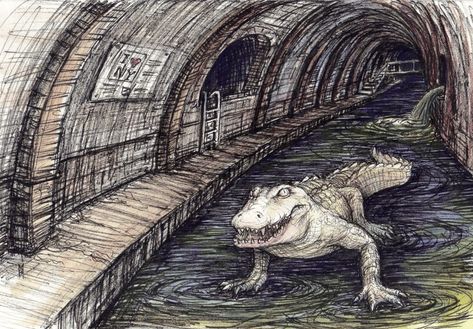 Sewer alligators Sewer Drawing, Alligator Costume, Nightmares Art, Crocodiles, Drawing Easy, Easy Drawings, Alligator, Lion Sculpture, I Hope