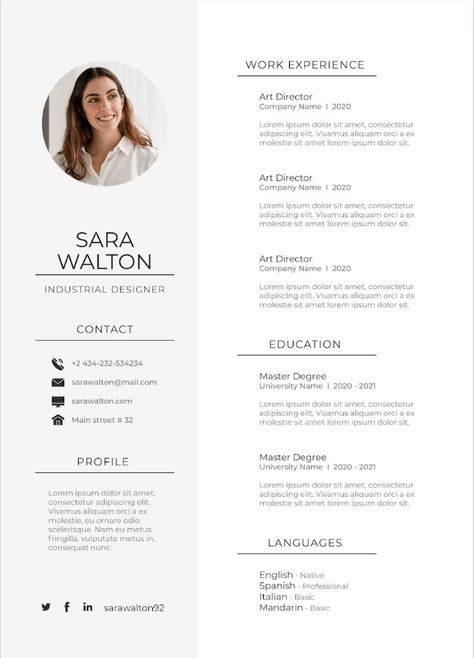 Plantillas de Curriculum Vitae para rellenar e imprimir | 2023 Curriculum Vitae Design, Mi Logo, Curriculum Design, Cv Design, Curriculum Vitae, Resume Design, Planner Bullet Journal, Work Experience, Company Names