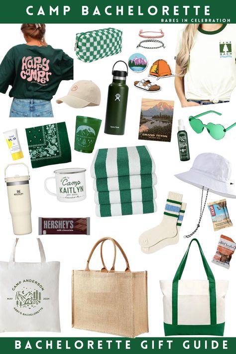 Bachlorette Party Cabin Bachelorette Weekend, Camping Retreat Ideas, Camp Bachelorette Survival Kit, Bachelorette Hiking Ideas, Camp Theme Bachelorette Gifts, Camp Bachelorette Outfit, Camp Games Bachelorette, Camp Lake Bachelorette, Bachelorette Party Favors Camping