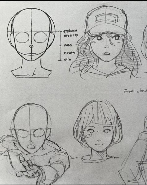 Face Structure Drawing, Practice Drawing, Face Drawing Reference, Anime Drawing Books, Sketches Tutorial, Art Manga, 캐릭터 드로잉, Animation Art Character Design, Arte Sketchbook