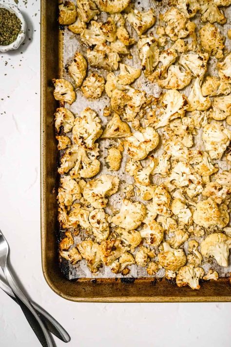 If you're looking for a way to eat more veggies or make veggies taste good, this ranch cauliflower is for you. Packed with tangy ranch flavor, this roasted cauliflower recipe is delicious! #veggies #healthy #recipes #easyrecipes #healthyrecipes #veggierecipes #cauliflower Make Veggies Taste Good, Ranch Cauliflower, Greek Yogurt Ranch Dip, Veggie Appetizers, Roasted Cauliflower Recipe, Eat More Veggies, Delicious Veggies, Steamed Cauliflower, More Veggies