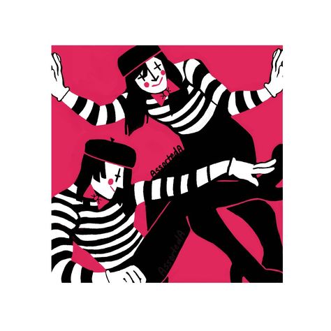 Clown Month | Day 5 : Mime #mime #mimeinabox #clowncore #clown #clownart Mime Oc, Mime Art, Types Of Clowns, Arts Month, A Clown, My Oc, Art Blog, In A Box, Aesthetic Art