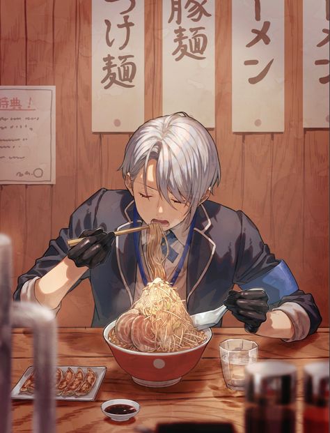 Touken Ranbu Characters, Foodie Art, Food Artwork, Boy Illustration, Cute Food Art, Eating Food, 캐릭터 드로잉, Food Drawing, Anime Poses Reference