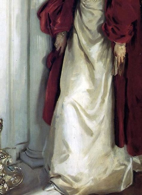 John Singer Sargent, Winifred Cavendish Bentinck, 6th Duchess of Portland (1863-1954), 1902, © The Portland Collection, The Harley Gallery . Detail. Dress Painting, Rennaissance Art, John Singer Sargent, Historical Art, Old Paintings, Romantic Art, Fashion Painting, Ethereal Art, Historical Dresses