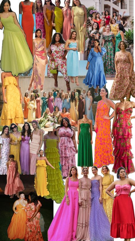 Colorful Wedding Guest Outfits, Dress Code Wedding, Summer Garden Party, Summer Wedding Outfits, Guest Attire, Wedding Attire Guest, Floor Length Gown, Event Themes, Wedding Mood