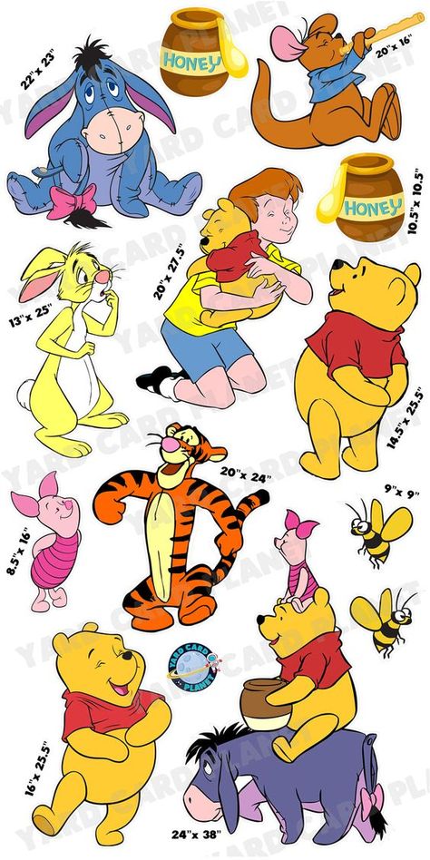 Winnie The Pooh Inspired Yard Card Flair Set 🥰 Save This Pin, Then Elevate Your Designs on Our Site alphabet disney point de croix grille, handlettering alphabet disney, hand lettering alphabet fonts disney, handlettering alphabet vorlagen disney, disney alphabet letters hercules, disney handwriting alphabet, disney letters in the alphabet preschool, disney inspired alphabet, Winnie The Pooh Drawing, Winnie The Pooh Cartoon, Kids Yard, Disney Alphabet, Winnie The Pooh And Friends, Winnie The Pooh Pictures, Pop Art Images, Pooh And Friends, Bear Character