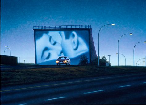 Andrew Valko captures silver-screen charm in drive-in theatre paintings Damien Chazelle, Francois Truffaut, Drive In Movie Theater, Hyper Realistic Paintings, Drive In Theater, Drive In Movie, Realistic Paintings, Cinematic Photography, Silver Screen