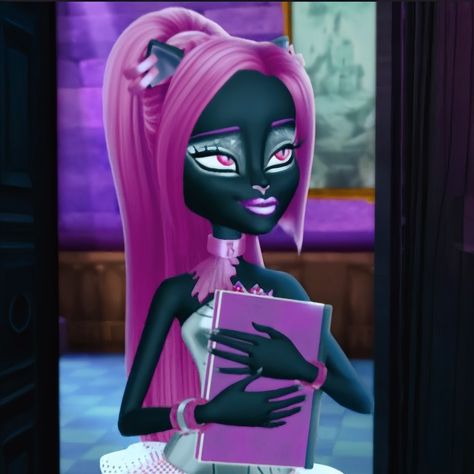 Monster High Kitty Noir, Catty Noir Wallpaper, Katty Noir Monster, Kitty Noir Monster High, Catty Noir Pfp, Catty Noir Fanart, Catty Noir Icon, Catty Noir Monster High, Monster High Catty Noir