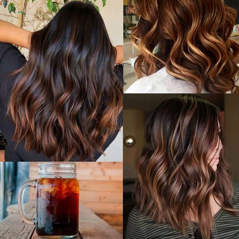 If you're looking for a trendy new hair color for the fall season, try the cold brew hair trend. Cold Brew Hair, Cinnamon Hair Colors, Brown Ombre Hair Color, Cinnamon Hair, Coffee Hair, Brown Ombre Hair, New Hair Trends, Hair Colour Ideas, Colour Hair