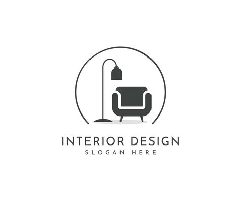 Interior Design Clipart, Lamp Logo, Interior Designer Logo, Furniture Logo, Interior Room, Room Interior, Room Furniture, Vector Art, Vector Free